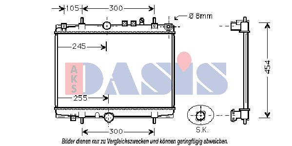 AKS DASIS Radiators, Motora dzesēšanas sistēma 160074N